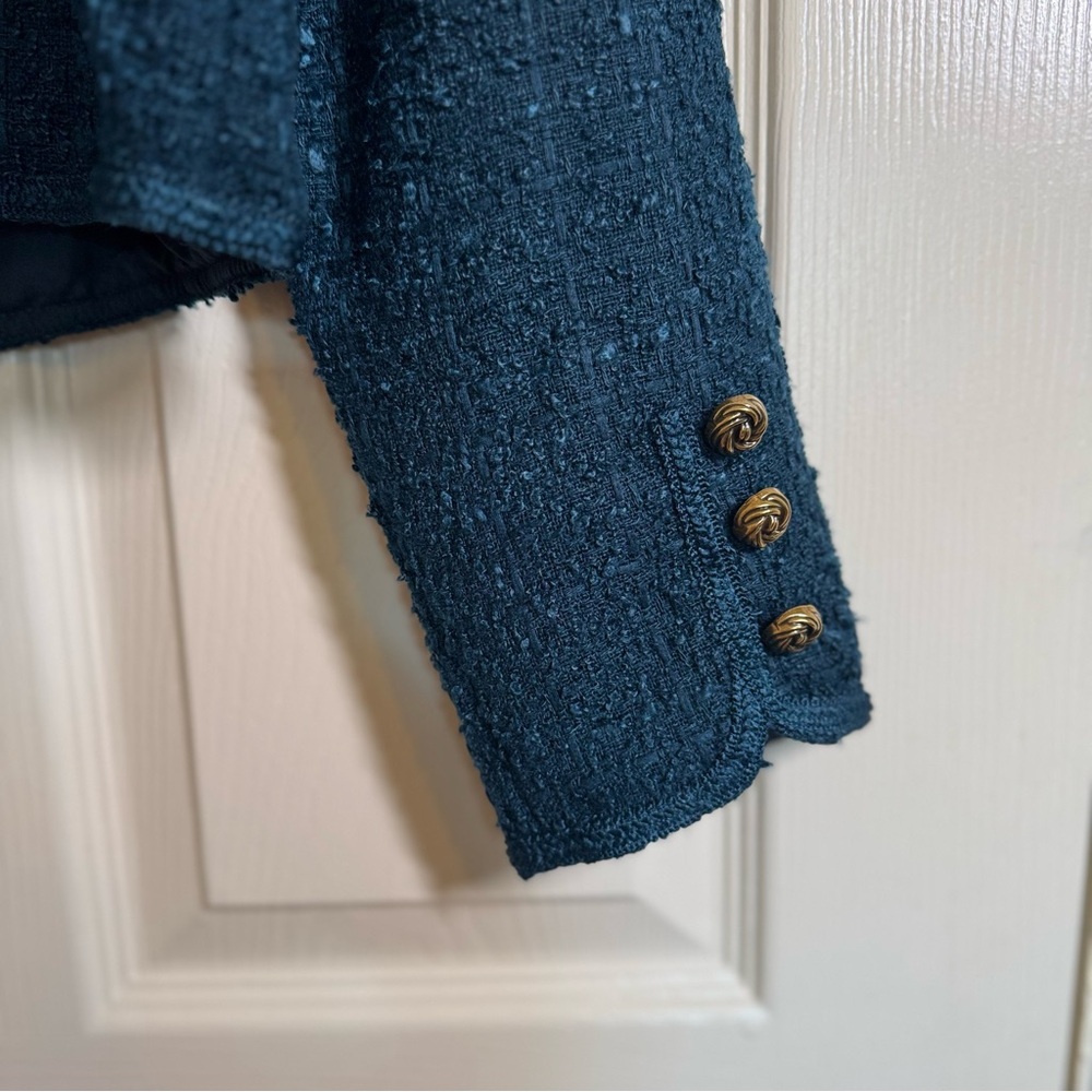 Aqua Women's Reilly Tweed Cropped Jacket Size M 100% exclusive L31901 NWT - Picture 8 of 12